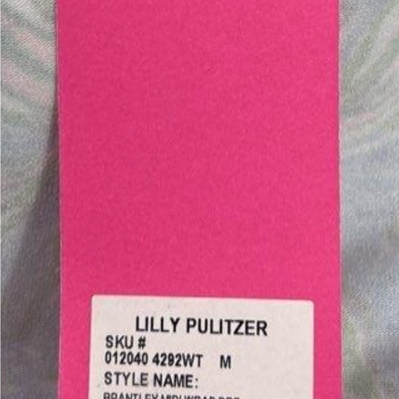NWT! Lilly Pulitzer Brantley Midi Wrap Dress Cumulus Blue Chick Magnet Size M - Picture 2 of 12
